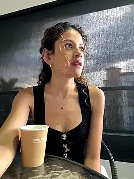 alana15 — DILDO RIDE UNDER CAFE TABLE&CUM